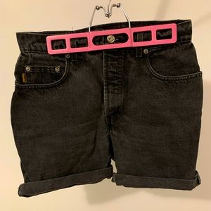 Black Jeans High Waisted Shorts